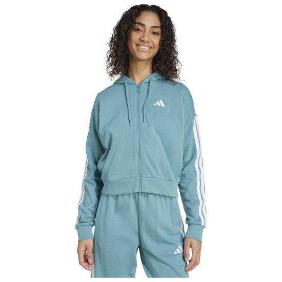 Adidas Γυναικεία ζακέτα Essentials 3-Stripes French Terry Full-Zip Hoodie Adidas Γυναικεία ζακέτα Essentials 3-Stripes French Terry Full-Zip Hoodie